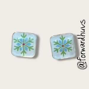 Bundle Sale 3 for $15 | Snowflake Design Plastic Earrings